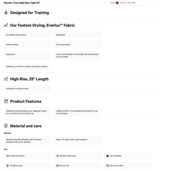 LULULEMON WUNDER TRAIN HIGH-RISE 25” INCENTIVE REFRESH SONIC PINK SIZE 2 LEGGING - Picture 4 of 15